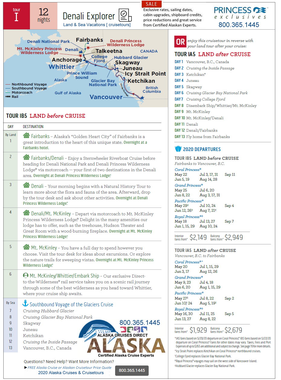 Alaska Cruises May to September Alaska Cruises Cruisetours Search